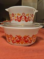 Vintage Pyrex Friendship Schaal met Deksel, Ophalen of Verzenden, Gebruikt, Glas
