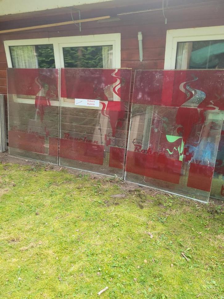 Dubbel Glas - voor serre of windscherm - Diverse Maten, Doe-het-zelf en Verbouw, Glas en Ramen, Gebruikt, Glasplaat, 80 tot 120 cm