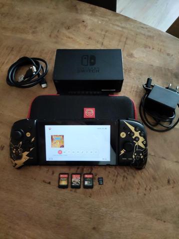 nintendo switch met games.  beschikbaar voor biedingen