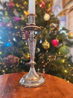 Zilveren Kandelaar - Feestdagen Decoratie, Antiek en Kunst, Antiek | Kandelaars, Ophalen of Verzenden, Zilver