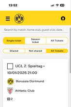 2 tickets dortmund-bilbao Gelben Wand, Tickets en Kaartjes, Twee personen, Overige soorten