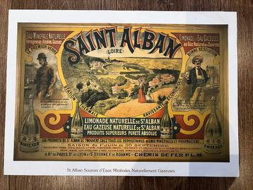 Prent/poster reclame water/limonade Saint Alban beschikbaar voor biedingen
