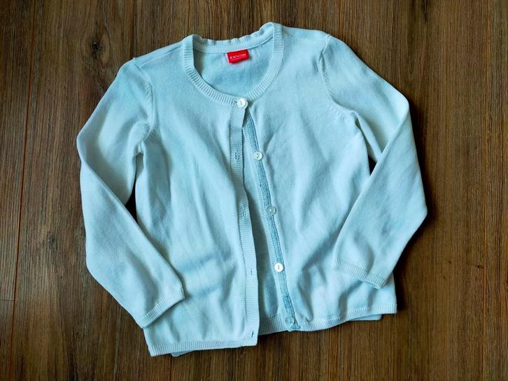 Izgs! Mooi wit vestje met glitterrand. Mt 104/110, Kinderen en Baby's, Kinderkleding | Maat 104, Gebruikt, Meisje, Trui of Vest