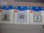 3 nieuwe borduurpatronen op canvas van DMC, Hobby en Vrije tijd, Borduren en Borduurmachines, Verzenden, Nieuw, Handborduren, Patroon