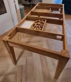 Eettafel onderstel teak hout, Ophalen, Gebruikt, Teakhout, 50 tot 100 cm
