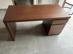 Ikea Malm bureau 140x65 brown stained ash veneer, Huis en Inrichting, Ophalen, Zo goed als nieuw