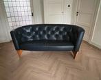 3 zits design bank Harvink donkerblauw leer, Huis en Inrichting, Banken | Sofa's en Chaises Longues, Ophalen, Gebruikt, Driepersoons