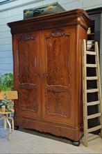 Antieke/Brocante mahonie kast, Demontabele kledingkast🤎, Ophalen of Verzenden