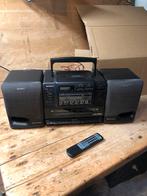 Sony CFD 555L ghettoblaster dubbel cassettedeck radio cd, Verzenden