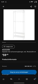IKEA Mastapär kledingrek/kapstok, Zo goed als nieuw, Minder dan 100 cm, Metaal, Ophalen