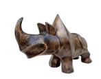 Abstract Neushoorn beeldje - brons, Ophalen of Verzenden