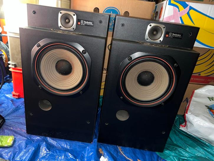 Technics SB-4500 Linear Phase – Vintage Speaker Set, Audio, Tv en Foto, Luidsprekers, Gebruikt, Front, Rear of Stereo speakers