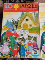 Nostalgische Houten Puzzel Moeder Geit & 7 Geitjes, Gebruikt, 10 tot 50 stukjes, Ophalen of Verzenden, Van hout