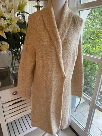Nieuwe, lange BEIGE vest/jas Marc O'Polo, M-L, alpaca/wol.  beschikbaar voor biedingen