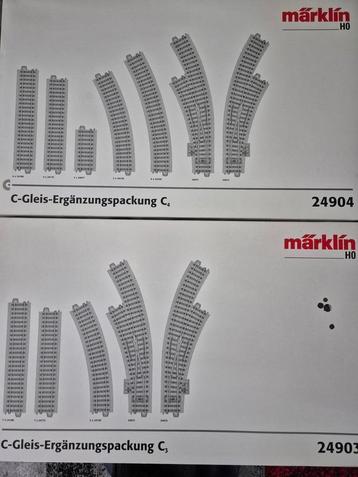 Marklin c rails sets 24903 en 24904. Doosje met 10 x 24188. beschikbaar voor biedingen