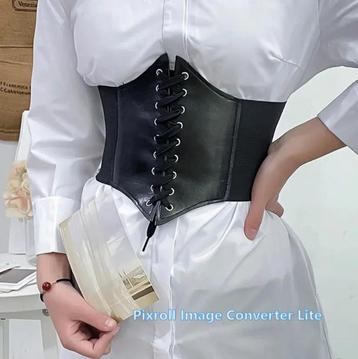 BD1 zwarte tailleband met klitteband sluiting. 70 tot 92 cm. beschikbaar voor biedingen