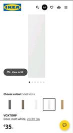IKEA VOXTORP door, white, matt, 20x80 cm / deur, wit, Ophalen, Wit, 50 tot 100 cm, Minder dan 100 cm