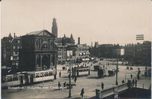 658K Rotterdam Hofplein Delftsche Poort -> Coolsingel, Verzamelen, Ansichtkaarten | Nederland, Ongelopen, Zuid-Holland, 1920 tot 1940