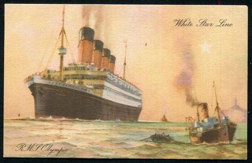 R.M.S. Olympic  Liverpool  - 1911 tot 1935., Verzamelen, Scheepvaart, Zo goed als nieuw, Kaart, Foto of Prent, Motorboot, Ophalen of Verzenden