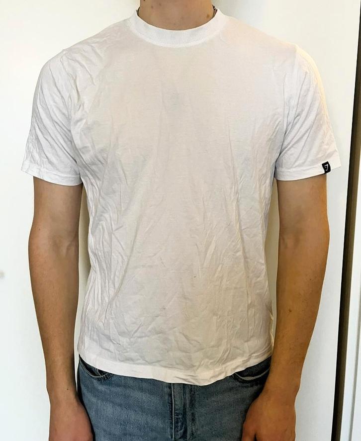 Gymshark wit basic katoenen T-shirt, maat M, Kleding | Heren, T-shirts, Gedragen, Maat 48/50 (M), Wit, Ophalen of Verzenden