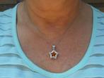 Zilveren vintage ster hanger met gele steen nr.469, Overige voorstellingen, Verzenden, Zo goed als nieuw, Zilver
