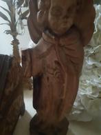 antiek religieus 18e eeuw houten kerkbeeld engel, Ophalen of Verzenden