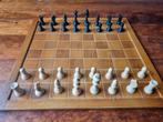 Vintage schaak- en damspel, Ophalen of Verzenden, Gebruikt