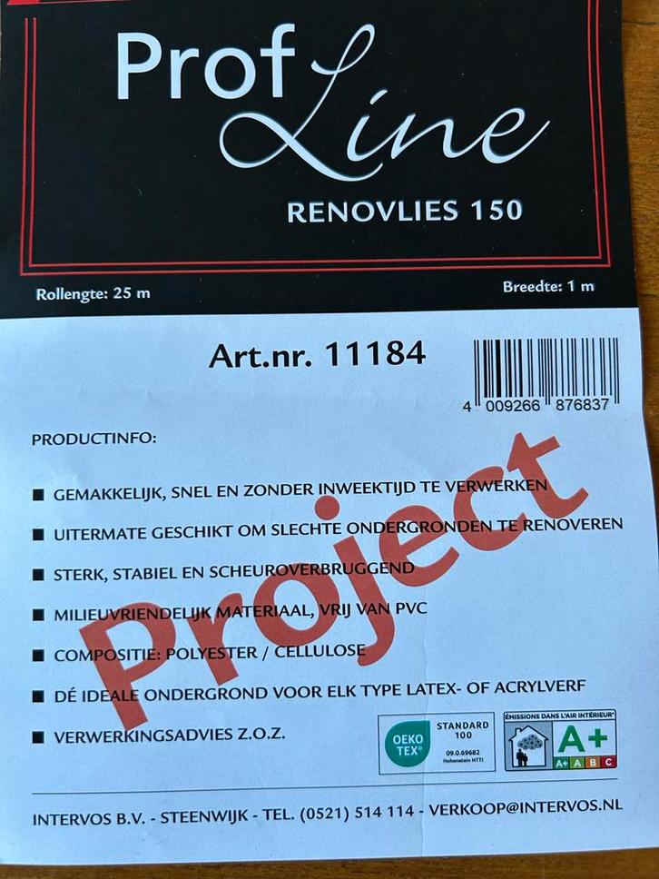 Prof Line Renovlies 150 - Nieuw behang   17.5 meter, Doe-het-zelf en Verbouw, Verf, Beits en Lak, Nieuw, Verf, 20 liter of meer