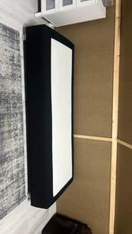 Eenpersoons Boxspring Zwart/Wit 80210, Huis en Inrichting, Slaapkamer | Bedden, Ophalen, Eenpersoons, Zo goed als nieuw, 80 cm