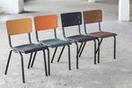 Serax stoelen vintage vinyl designer Luc Vincent, Huis en Inrichting, Stoelen, Ophalen of Verzenden, Zo goed als nieuw, Metaal