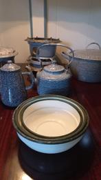 set van drie emaille schalen diameter 19 - 24 cm, Antiek en Kunst, Ophalen
