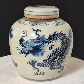 Pot draak china keramiek dragon gemberpot  beschikbaar voor biedingen