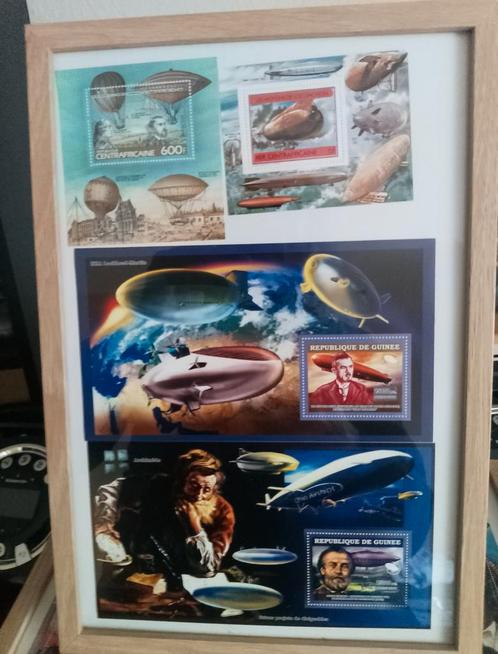 Postzegels met luchtschepen in lijst, Postzegels en Munten, Postzegels | Volle albums en Verzamelingen, Buitenland, Ophalen of Verzenden