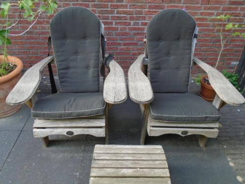 2 ceder houten Original Bear Chair, adirondack lounge stoel, Tuin en Terras, Tuinsets en Loungesets, Gebruikt, Loungeset, Hout
