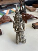 Metalen Buddha  verzilvert  brons, Ophalen of Verzenden