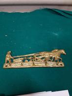 Muurhanger met 5 haken van messing met afbeelding van boer,, Huis en Inrichting, Woonaccessoires | Wanddecoraties, Ophalen of Verzenden