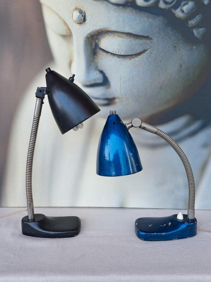 Vintage  bureaulamp nachtlamp tafellamp Hala Zeist 50/60 jar, Huis en Inrichting, Lampen | Tafellampen, Zo goed als nieuw, Minder dan 50 cm