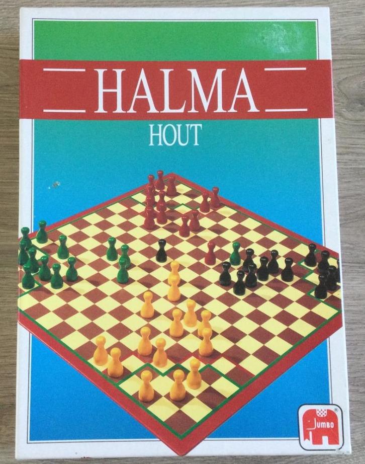 Halma Spel, Hobby en Vrije tijd, Gezelschapsspellen | Bordspellen, Zo goed als nieuw, Een of twee spelers, Ophalen of Verzenden