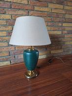 Tafel schemerlamp. Groen met messing., Ophalen, Zo goed als nieuw, Minder dan 50 cm