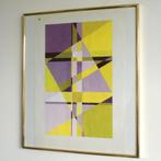 Abstracte compositie - Ingelijste Gouache 61cm - Judith Otte, Ophalen of Verzenden