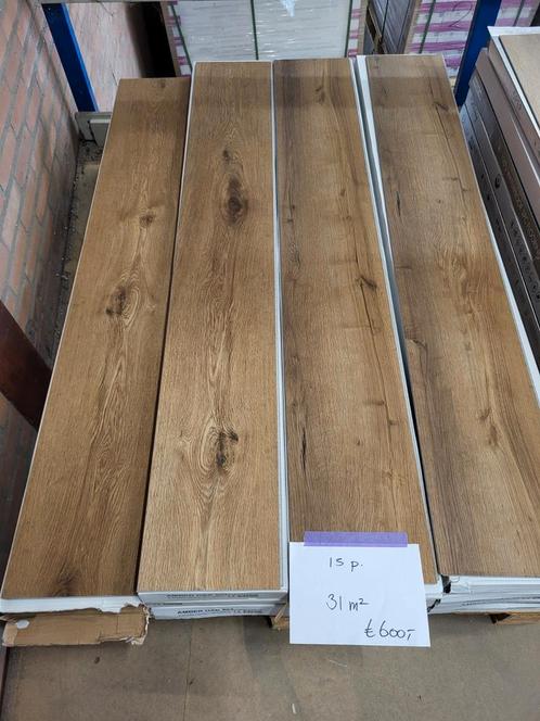 Restpartij pvc click 31 m2 met Ondervloer (klik pvc), Huis en Inrichting, Stoffering | Vloerbedekking, Nieuw, Laminaat, 75 m² of meer