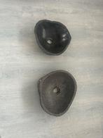 2 Natuurstenen Waskommen, Huis en Inrichting, Badkamer | Badkamermeubels, Ophalen, Minder dan 50 cm, Gebruikt, Minder dan 25 cm