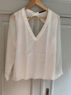 Zara mooie blouse met transparante mouwen en rug maat M, Zara, Maat 38/40 (M), Ophalen of Verzenden, Wit