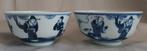 2 Chinese kommen - Fu, Lu en Shou decor - Handpainted - 1920, Ophalen