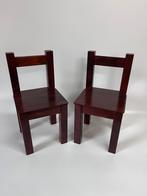 Set stoeltjes peuter kleuter hout noten stoel handgemaakt, Kinderen en Baby's, Kinderkamer | Tafels en Stoelen, Ophalen of Verzenden