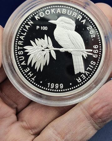 (6764) AUSTRALIA KOOKABURRA 1999 TWO OUNCE PROOF beschikbaar voor biedingen