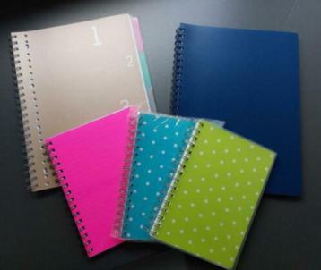 NIEUW: schrijfblokken ringband. Groot / A4 en klein. beschikbaar voor biedingen