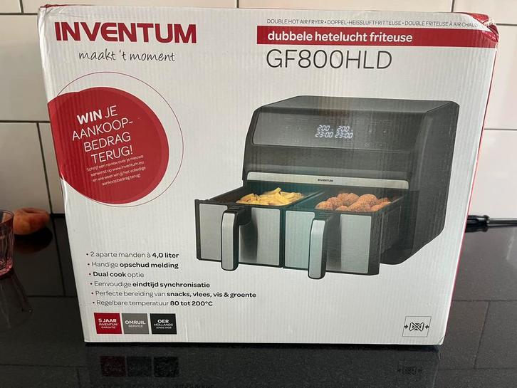 Airfryer INVENTUM GF800HLD, Witgoed en Apparatuur, Airfryers, Nieuw, Airfryer XXL, 1500 gram of meer, Ophalen