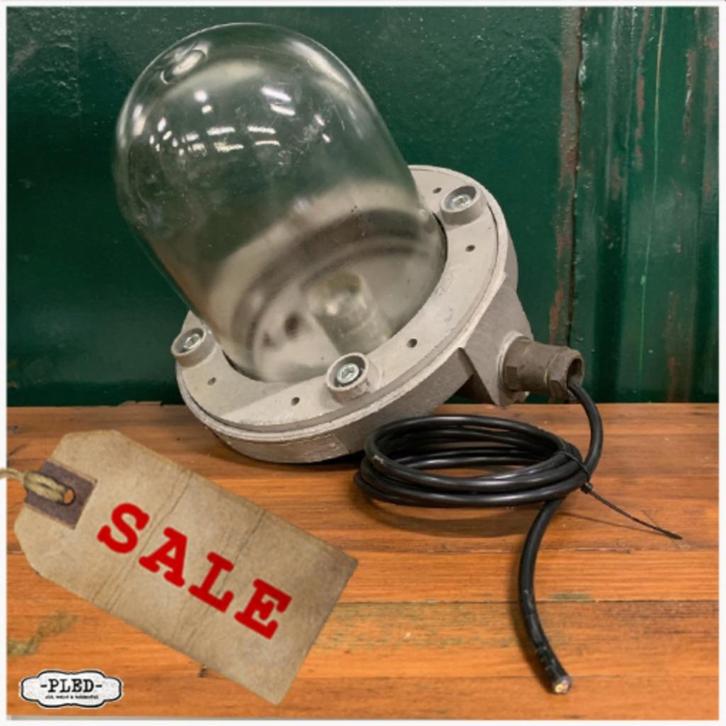 Industriele bulleys Hanglamp nieuw snoer, Huis en Inrichting, Lampen | Hanglampen, Gebruikt, Minder dan 50 cm, Glas, Metaal, Ophalen of Verzenden