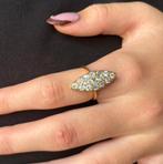 17 grote diamanten 18k gouden luxe prinsessen dames ring